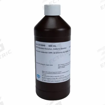 HACH ZoBell's ORP/Redox Standard Solution: 500 mL Volume, 13746-66-2, Solution - Additional Calibration Solutions & Standards