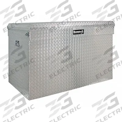 BUYERS PRODUCTS Truck Box Chest: Utility Chest Truck Box, Aluminum, 24 in Overall Dp, Silver - Single-Lid Utility Chest Truck Boxes