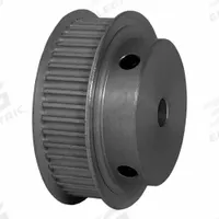 DAYTON Timing Pulley: Modified Curvilinear, Fixed, For GT Timing Belt Section, For 9 mm Belt Wd (MPN 44-3P09M6FA6). Key specifications — Brand: DAYTON; Finish: Clear Anodized; For Belt Series: Powerhouse®.