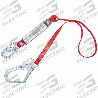 3M PROTECTA Shock-Absorbing Lanyard: Shock Pack, Steel Rebar Hook, Steel Snap Hook - General Fall Protection Shock-Absorbing Lanyards