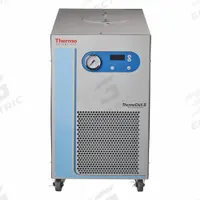 THERMO SCIENTIFIC Recirculating Chiller: -10°C, 1000 W, Refrigerated, 2 gpm Flow Rate, 115V AC, LED (MPN 197214010000). Key specifications — Brand: THERMO SCIENTIFIC; Pump Type: Magnetic Drive; Display Type: LED; Temperature Accuracy Tolerance: +/-0.1°C; Voltage: 115V AC; Min Temp Setting: -10 °C.