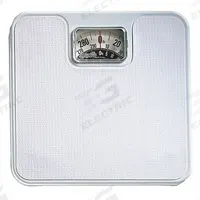 TAYLOR Bathroom Scale: Mechanical, kg/lb, 10 1/2 in Weighing Surface Wd (MPN 20044014EXP). Key specifications — Brand: TAYLOR; Weighing Units: lb; IP Rating: Not IP Rated; Indicator Attachment: Integrated; Includes: White Mat; Readability: 1 kg/2 lb.
