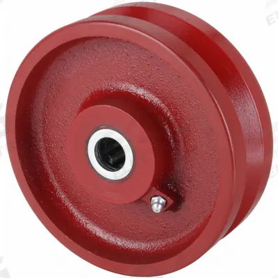 APPROVED VENDOR Track Wheel: 6 in Wheel Dia., 2 in Wheel Wd, 1,000 lb Load Capacity, Iron - V-Groove Track Wheels