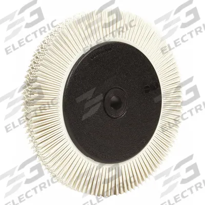 SCOTCH-BRITE Radial Bristle Brush: Type S, 8 in Dia x 1 in Wd, 1 1/4 in Arbor, Ceramic - Cleaning & Finishing Radial Bristle Brushes for All Metals