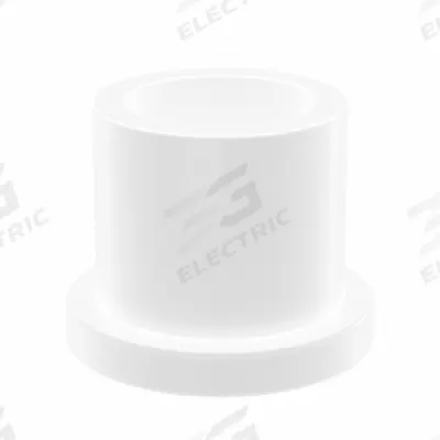 OILITE Flanged Sleeve Bearing: PTFE, 3/8 in Bore, 1/2 in OD, 1/2 in Overall Lg - Chemical- & Heat-Resistant Plastic Flanged Sleeve Bearings