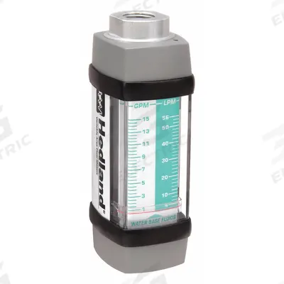 HEDLAND Mechanical Flowmeter: Water-Based Fluid Meter, Scale, Variable Area, Inline - Inline Flowmeters for Water