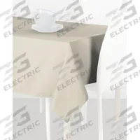 R&R TEXTILE Tablecloth: Rectangle, Ivory, 96 in Overall Lg, 52 in Overall Wd, Polyester (MPN AT-Signature-52x96-9245-Ivory). Key specifications — Material: Polyester; Brand: R&R TEXTILE.