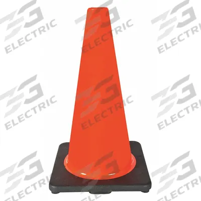 APPROVED VENDOR Traffic Cone: MUTCD/NCHRP-350, 18 in Cone Ht, Orange, Non-Reflective, PVC - Traffic Cones for Roadway Use