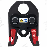 MILWAUKEE Press Jaw: 1 1/4 in Pipe, PEX, For ASTM F1807/F2159, Extended/Std Tool Types (MPN 49-16-2655C). Key specifications — attr518773: Jaws; attr518762: PEX; attr518771: Steel; attr518761: ASTM F1807/F2159; attr518760: MILWAUKEE.