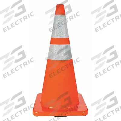 APPROVED VENDOR Traffic Cone with Bands: MUTCD/NCHRP-350, 28 in Cone Ht, Orange, High-Intensity Prismatic - Traffic Cones for Roadway Use