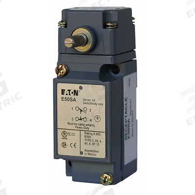 EATON Plug-In Limit Switch: 29 mm Mounting Hole Vertical Center to Center Distance, 90° - Roller Lever-Arm Limit Switches