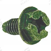 RACO Grounding Screw: Steel, Green, Steel Box, 0.8 in Overall Lg (MPN 998). Key specifications — For Product Type: Steel Box; Brand: RACO; Accessory Type: Grounding Screw; Color: Green; Material: Steel.