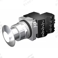 SIEMENS Mushroom Head Push Button: Illuminated, Mushroom Head Profile, Metallic, 30 mm, 2NC (MPN 52PP2DBGB). Key specifications — Brand: SIEMENS; Action: Maintained; Series: Class 52; Terminal Connection: Pressure Plate; Push Button Material Type: Metallic.