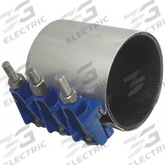 SMITH-BLAIR Repair Clamp: For 4 in Pipe, 12.5 in Overall Lg, 304 Stainless Steel (MPN 22600045012000). Key specifications — Brand: SMITH-BLAIR; Bolt Material: Steel; Maximum Operating Pressure: 300 psI; Maximum Vacuum Pressure: 10 psi; Gasket Material: Nitrile Rubber.