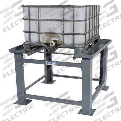 DENIOS Tote Dispensing Systems: 52 in L x 52 in x x 48 in, 7,500 lb Load Capacity - IBC Tote Stands