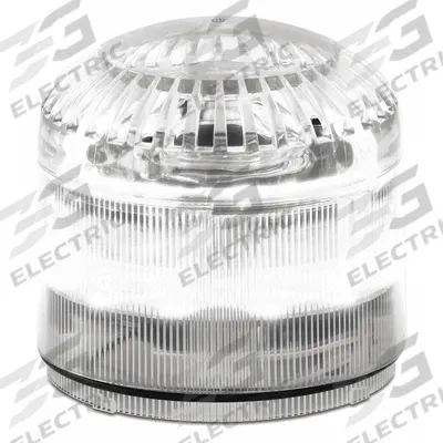 FEDERAL SIGNAL Beacon Warning Sounder Light: 120 to 240V AC/12 to 24V AC/DC - Tone Alarms with Multimode Light