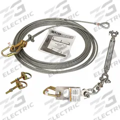 MILLER BY PIP Horizontal Lifeline Kit: 60 ft Lifeline Lg, Permanent, Vertical Structures, Bolt-On (MPN SG416/60FT). Key specifications — Lifeline Installation: Permanent; Sub-brand: SkyGrip; Includes: Thimble; For Use With: Lanyard; Horizontal Lifeline Component: Horizontal Lifeline; Compatible Attachment Points: Vertical Structures; Mounting Type: Bolt-On; Hardware Material: Stainless Steel.