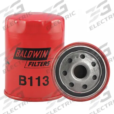 BALDWIN FILTERS Oil Filter: B113, 3/4"-16 Thread Size, 4 1/16 in Overall Ht - Spin-On Oil Filters