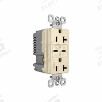 USB Receptacle: Duplex, 5-20R, 2 USB Ports, USB Type C, Light Almond, 125V AC, 20 A (MPN TR20USBPDLA). Key specifications — Brand: PASS & SEYMOUR.