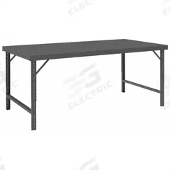 DURHAM MFG Work Table: Adj Ht, Steel, 96 in x 48 1/4 in, 2,000 lb Overall Load Capacity, Steel (MPN WBF-4896-95). Key specifications — Brand: DURHAM MFG; Unit Type: Not Expandable or Modular.