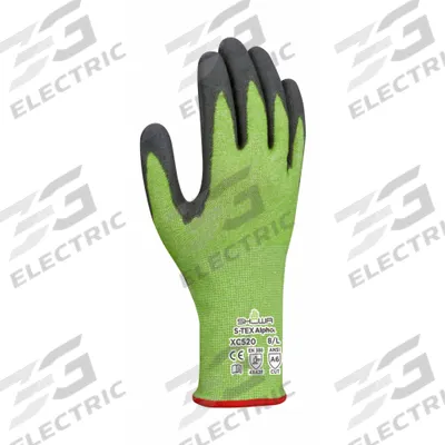 SHOWA Knit Gloves: 2XL ( 10 ), ANSI Cut Level A6, Palm, Dipped, Polyurethane - Light-Duty Cut-Resistant Gloves with Polyurethane Coating