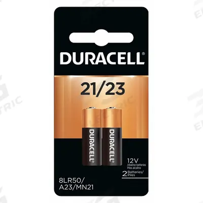 DURACELL Battery: 21/23 Battery Size, Alkaline, 60 mAh Capacity, 12V DC