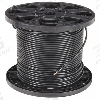 CAROL Hookup Wire: 8 AWG Conductor Size, Black, 500 ft Overall Lg - Machine Tool Wires