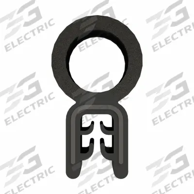 FAIRCHILD Trim Seal: Top Bulb, 10 ft Overall Lg, Rubber Outer, Sponge Bulb, 9/16 in Leg Lg - Round-Bulb Edge Trim Seals