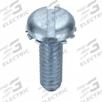 SEMS Screw: Internal Tooth, #4-40 Thread Size, 3/8 in Lg, Steel, Zinc-Plated, Pan, Slotted, 100 PK (MPN MSPII0-400370-100P)