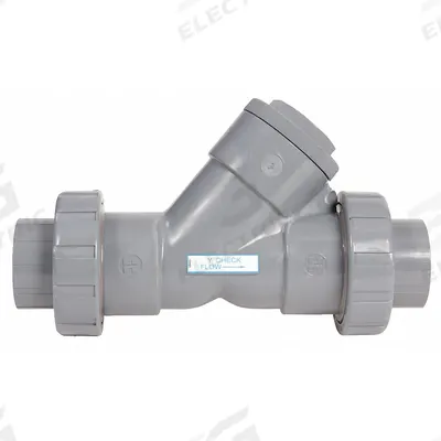 HAYWARD True Union Y Check Valve: Piston, Y-Style Valve Body, 2 in Pipe Size, FNPT x FNPT - CPVC Y Piston Check Valves