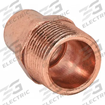 NIBCO Sweat Fitting Adapter: 1/2 in CTS x 3/4 in Pipe, Cup x MNPT - Wrot Copper Tube Fittings
