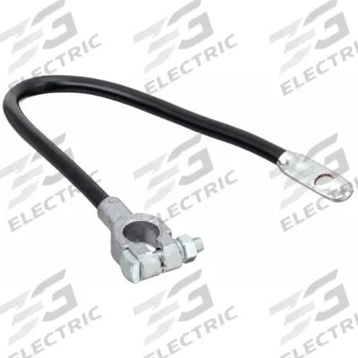 GROTE Battery Cable: Top Post Cable, 4 ga Wire Size, 16 in Overall Lg, Black - Top Start Cables