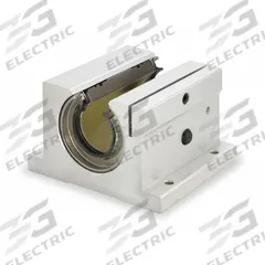 THOMSON Linear Pillow Block Bearing: Twin, Self-Aligning, 5/8 in Inside Dia, TEP 950, FluoroNyliner (MPN FNYBUTWNO10ALS). Key specifications — Liner: TEP 950; Material: Aluminum.