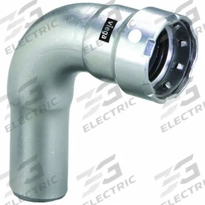 VIEGA MEGAPRESS Crimp Elbow Fitting: 1 in Pipe x 1 in Pipe Size, Press-fit x FTG - Stainless Steel Press Fittings