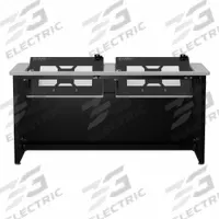 VERSADESK Computer Desk: Metal, Gray Matrix, 0 Drawers, 60 in Overall Wd, 29 in Overall Ht (MPN RSD6024-BG). Key specifications — Desktop Material: Metal; Includes Modesty Panel: Yes; Kit Product Type: Computer Desk; Desktop Color: Gray Matrix; Brand: VERSADESK; Frame Color: Black; Frame Material: Steel; Product Type: Computer Desk.