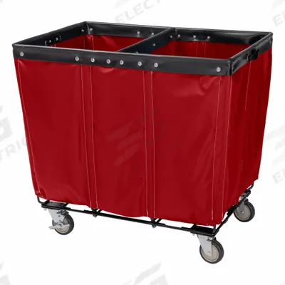 ROYAL BASKET TRUCKS Basket Truck: 14.9 cu ft, 42 lb, 36 in L x 26 in W x 33 1/2 in H, Red - Split Compartment Basket Trucks with Mildew-Resistant Vinyl Liner