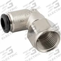 AIGNEP Push To Connect Fitting: 12 mm OD x 1/2 in Pipe Size, Push-to-Connect x FBSPP, Brass, Silver (MPN 50105N-12-1/2). Key specifications — Brand: AIGNEP; Thread Size A: 1/2.