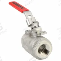 KECKLEY Manual Two-Way Ball Valve: 1 in, Stainless Steel, Straight, FNPT x FNPT, Full Port Ball Port (MPN BVS2THFSSRGSL-100). Key specifications — Brand: KECKLEY; Handle: Locking Lever.