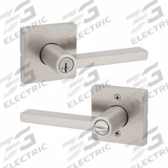 KWIKSET Door Lever Lockset: Office Lever Locksets, Nickel, ADA Compliant (MPN 740HFL-SQT-15-SMT-6AL-RCS). Key specifications — attr1024149: Not Ligature-Resistant; attr1011488: KWIKSET; attr1011524: No Message; attr1011506: Rose; attr1011485: Yes; attr1059461: Satin Nickel-Plated : Zinc.