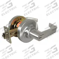 MARKS USA Door Lockset: Storeroom Lever Locksets, Chrome, ADA Compliant (MPN 195RF/26D). Key specifications — Ligature Resistance: Not Ligature-Resistant; Brand: MARKS USA; Lockset Function ANSI Code: F86; Visual Indicator Message: No Message; Lockset Style: 95 Angled; ADA Compliant: Yes; Finish: Satin Chromium-Plated : Zinc.