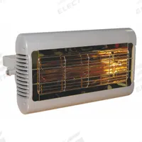 SOLAIRA Electric Infrared Heater: 1500W/2000W Watt Output, 208/240V AC, 1 Phase, Hardwired, Aluminum (MPN SALPHA20240L1G). Key specifications — Wattage Output: 1500W/2000W; Voltage: 208/240V AC; Brand: SOLAIRA; Electrical Connection: Hardwired; Element Type: Quartz Lamp; Housing Color: Silver; Housing Material: Aluminum; Overall Dimensions - L x W x D: 16 in x 10 in x 6 in.