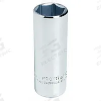 PROTO Socket: Metric, 3/8 in Drive Size, 17 mm Socket Size, 6-Point, Deep, Chrome, Socket (MPN J5017MH). Key specifications — attr1204417: PROTO; attr1204392: Chrome.