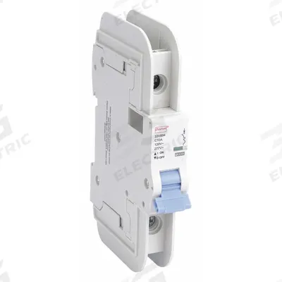 Dayton Miniature Circuit Breaker: 10 A Amps, 48V DC, 10kA at 277V AC, Lug - C-Curve, 1-Pole UL489 DIN Rail-Mount Miniature Circuit Breakers