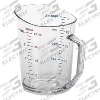 CAMBRO Measuring Cup: Dry/Liquid, 1 qt Capacity, Polycarbonate, Clear, 6 1/4 in Overall Lg, Clear (MPN CA100MCCW135). Key specifications — Dry/Liquid: Dry; Material: Polycarbonate; Color: Clear; Brand: CAMBRO; NSF Certified: Yes; Graduation Subdivisions: 1 qt.