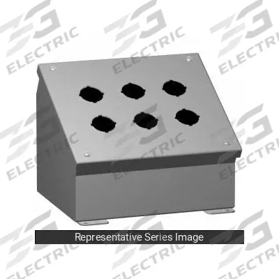 HAMMOND Push Button Consolet: 30mm, 4 Holes, Carbon Steel - Enclosures for 30mm Operators