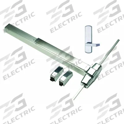 VON DUPRIN Surface Vertical Rod: 3 ft Max Door Wd - Surface Vertical Rod Push Bars