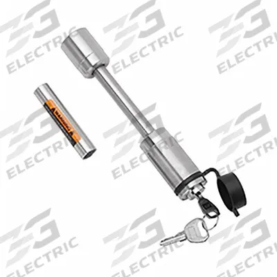 REESE Receiver Lock: Universal, Stainless Steel, (2) Keys/Rubber Dust Cover - Receiver Locks