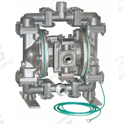 SANDPIPER Double Diaphragm Pump: 316 Stainless Steel Body, 1/2 in, NPT, 15 gpm - Stainless Steel Housing Natural Gas-Operated Double Diaphragm Pumps