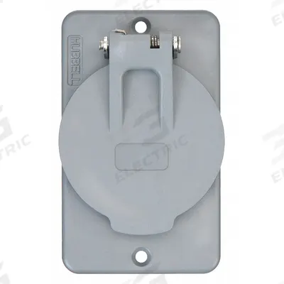HUBBELL WIRING DEVICE-KELLEMS Weatherproof Cover: Portable Outlet Box Cover, Single Receptacles - Portable Power Outlet Box Covers