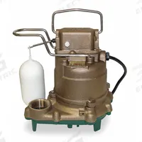 ZOELLER Submersible Sump Pump: 3/10 hp, 115V AC, 34 gpm Flow Rate @ 10' of Head, 1 1/2 in FNPT, Auto (MPN 55-0001). Key specifications — Rated Voltage: 115V AC; Brand: ZOELLER; Switch: Integral Vertical Float.